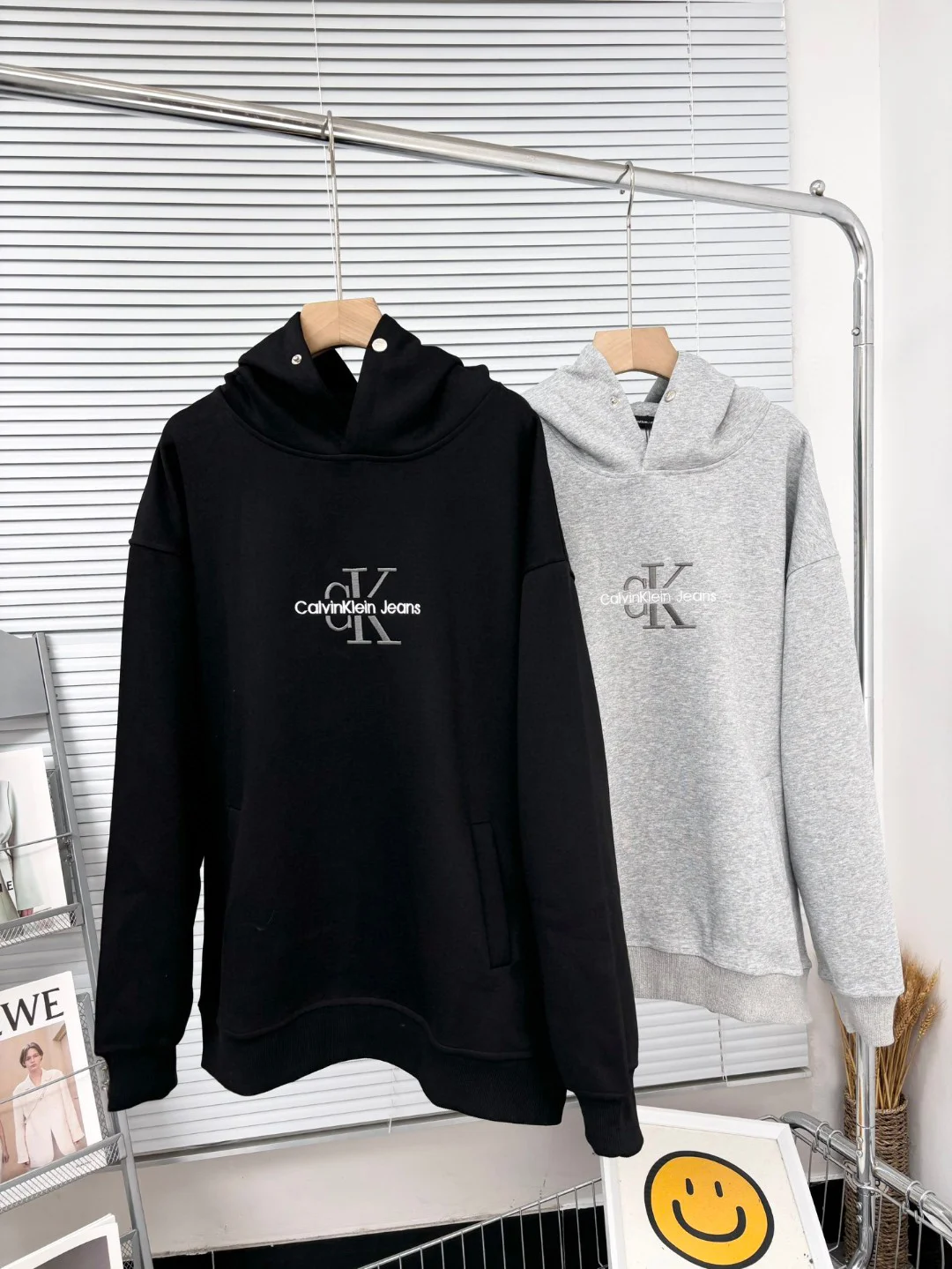 Calvin Klein Hoodie Black/Heather Grey Hoodies
