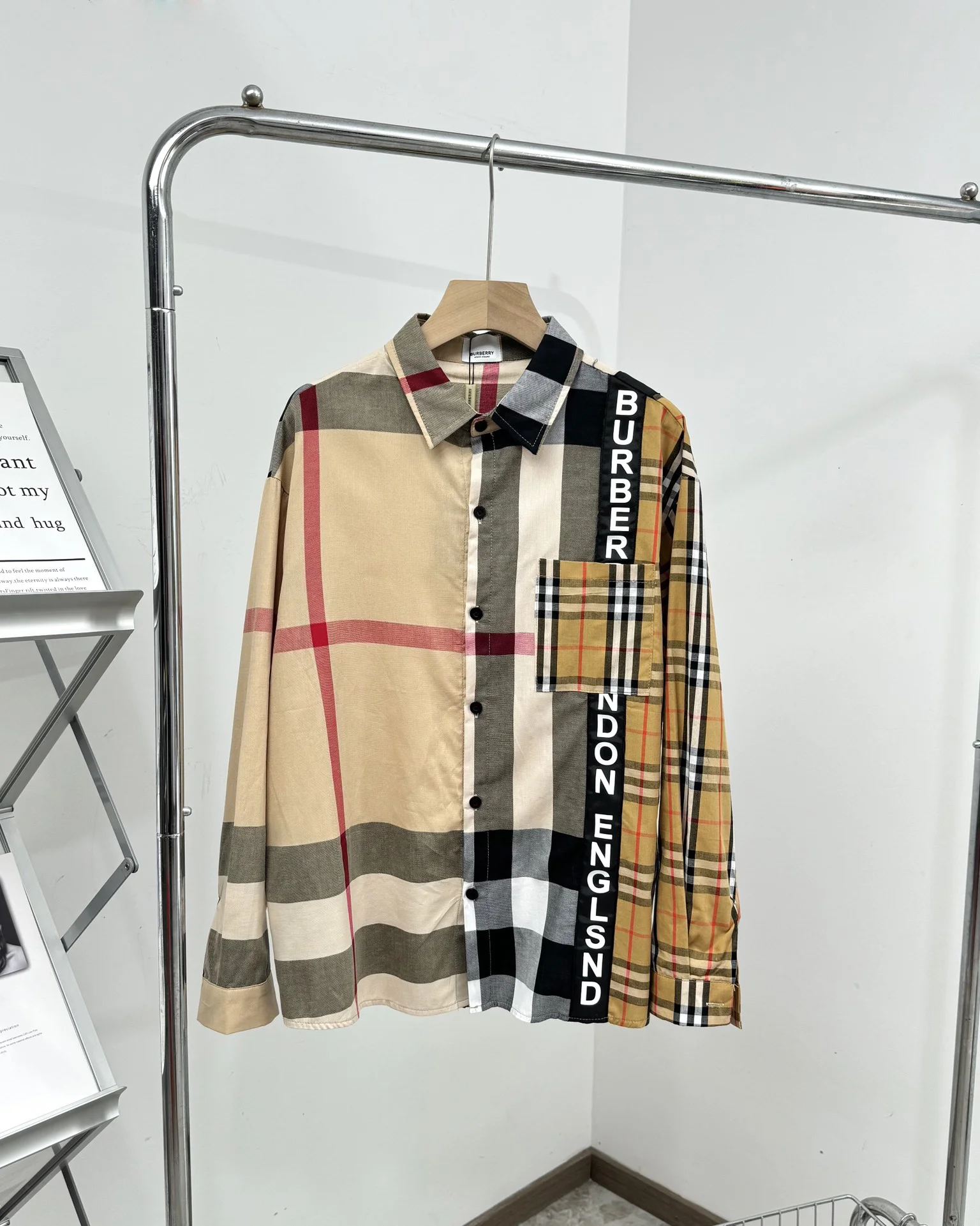 Burberry Check Pattern Long Sleeve Shirt
