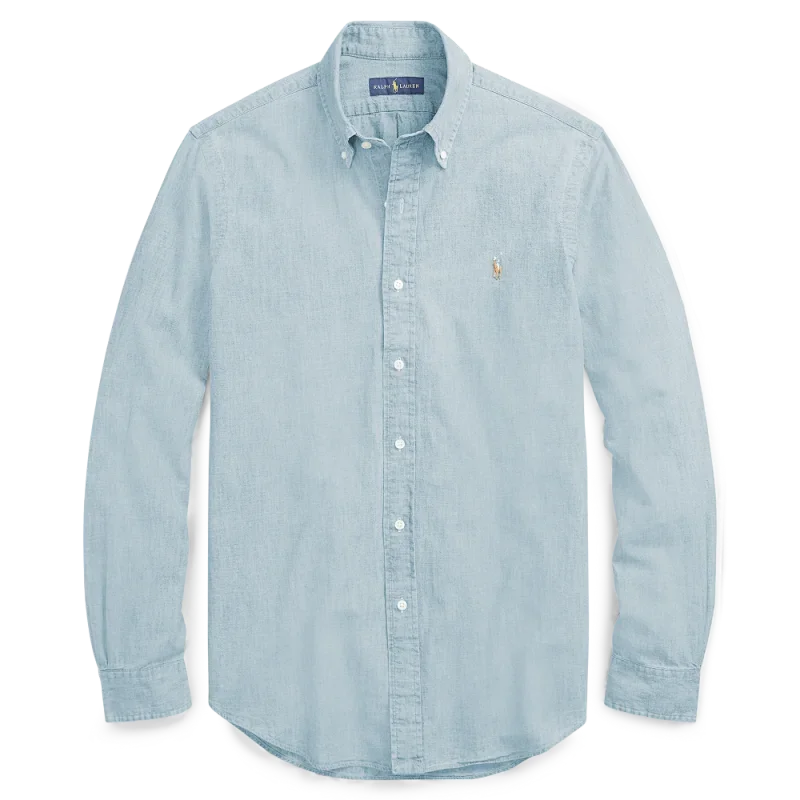 Ralph Lauren Light Blue Long - Sleeve Oxford Shirt with Pony Logo