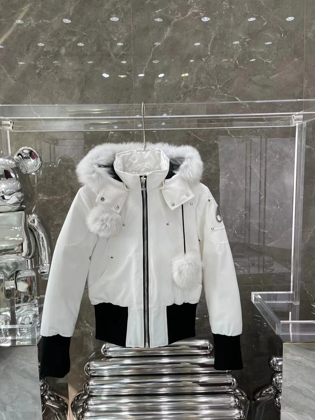 Moose Knuckles Black & White Down Jackets