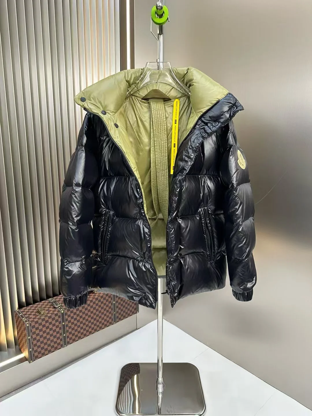 Moncler DERVOX 1952 Collab Men's Black Stand-Collar Padded Down Jacket