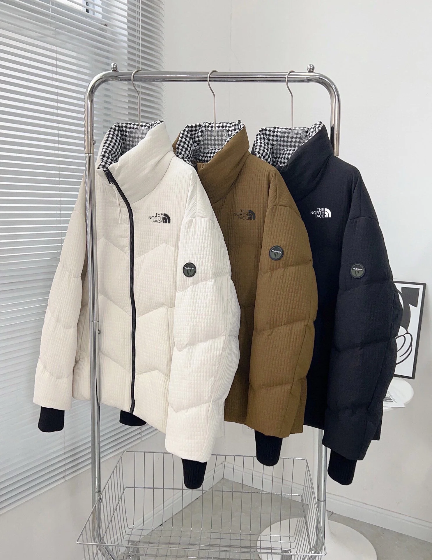 THE NORTH FACE High-Quality Down Jacket (Black/Grey/Mustard)