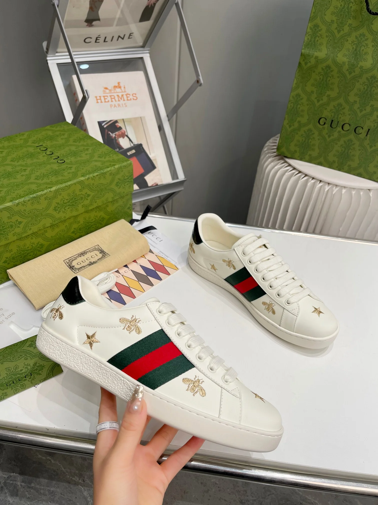 Gucci White Shoes