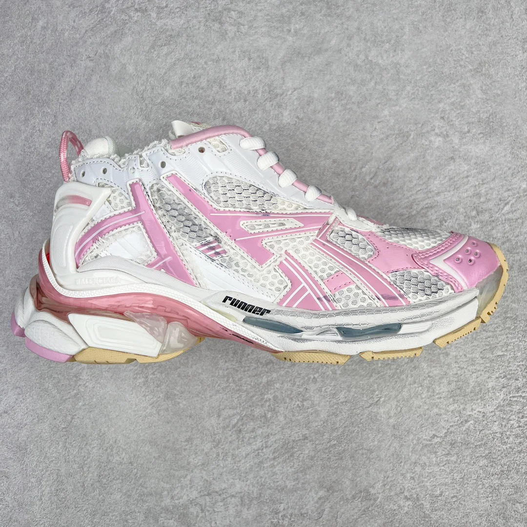 BALENCIAGA Runner Sneakers (Pink&White)