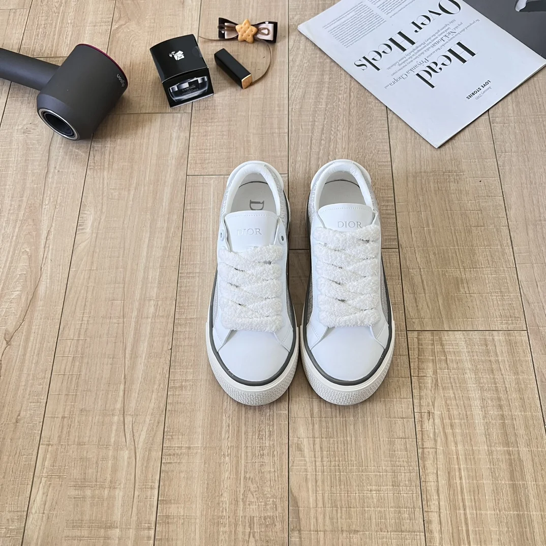 DIOR 24SS-B33 Top-Quality Exclusive Gray-White Casual Shoes