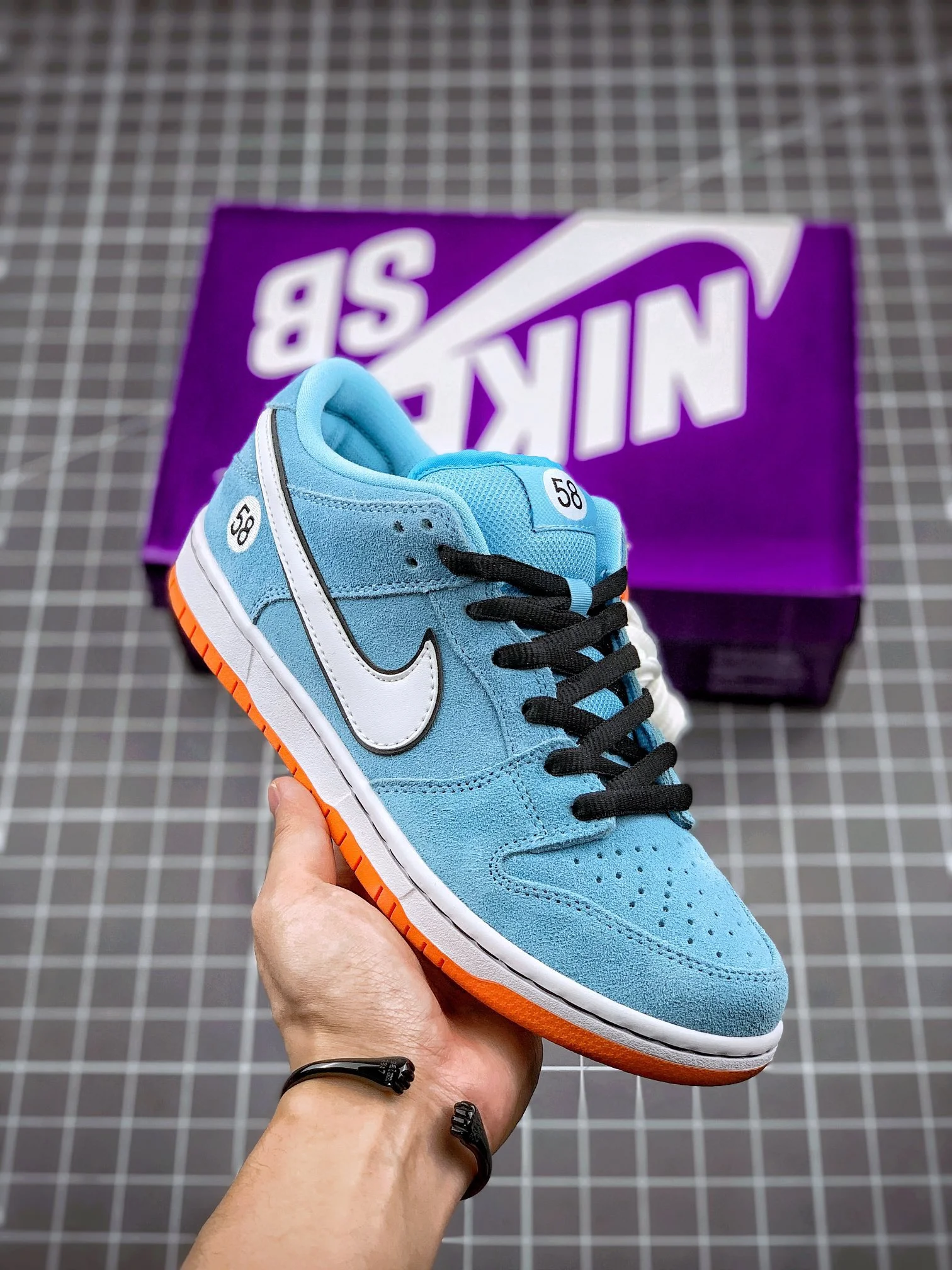 Nike SB Dunk Low Suede Light Sea Blue-White Shoes