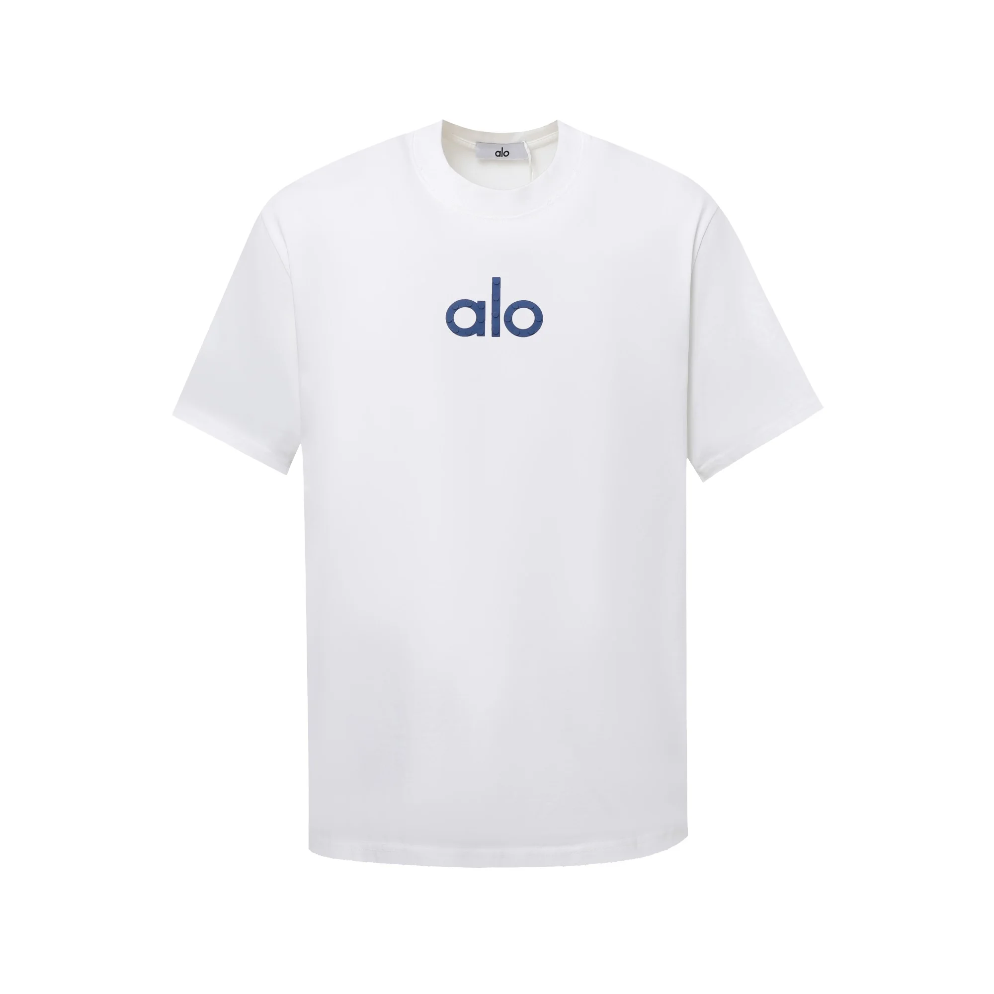 Alo 25ss 3D Foam Print Loose fit T-Shirt (White-Blue) Unisex