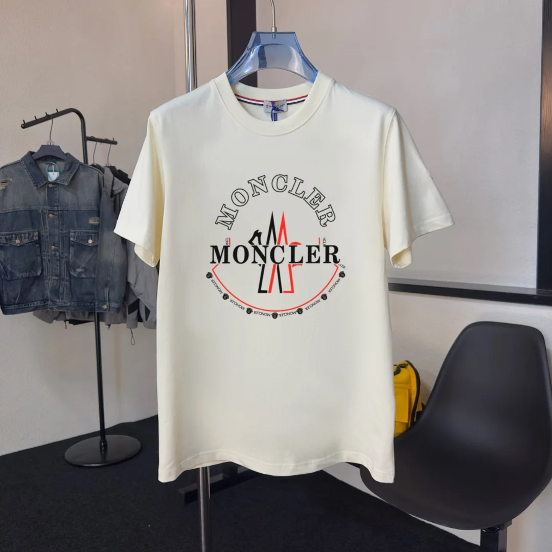 Moncler 2025 White Crew Neck T-Shirt (NFC, Embro)