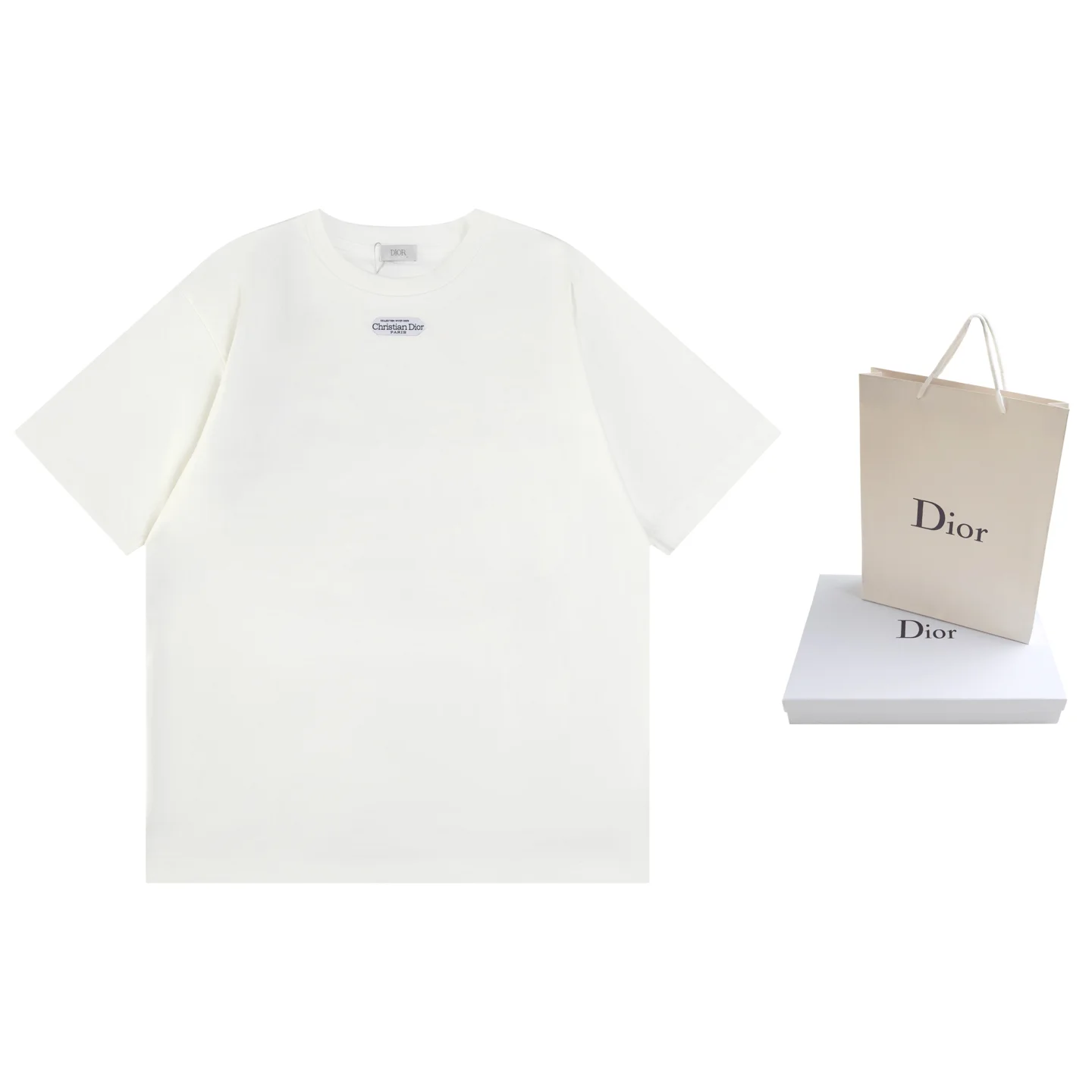 Dior White Paris Logo T-Shirt