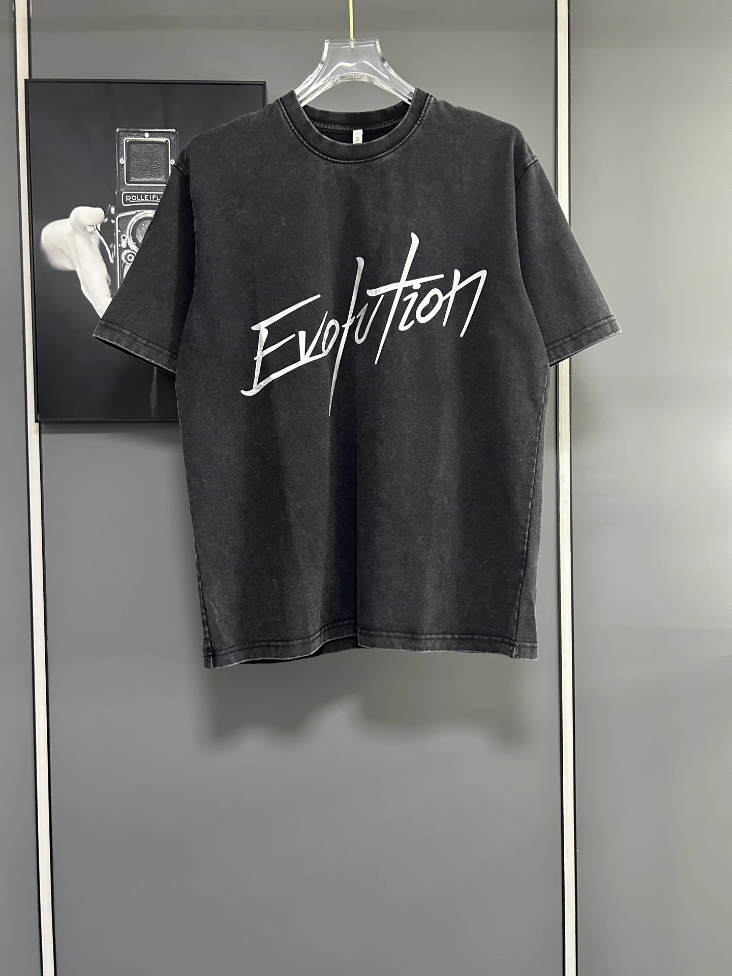 Evolution Black Washed 300g Cotton SS T-Shirt