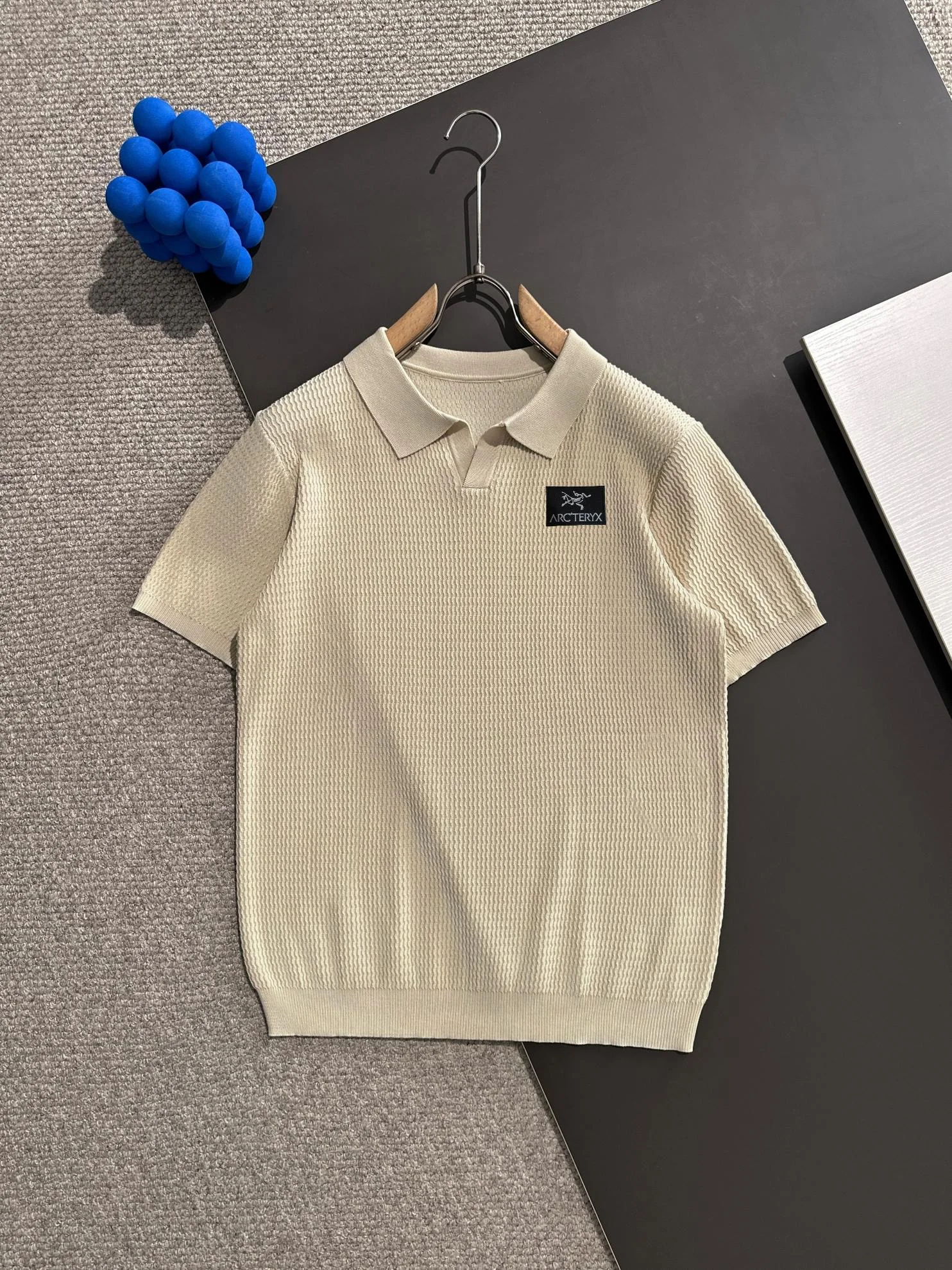 Arc'teryx 2025 Summer Beige Polo Knit Cotton T-Shirt
