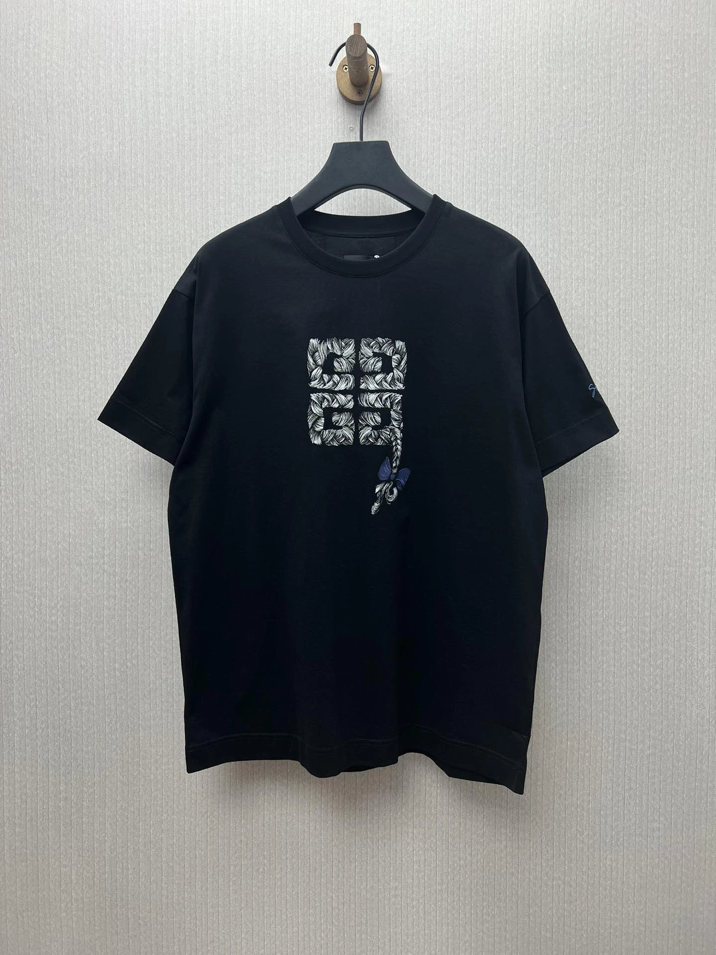 Givenchy 25ss Black Logo Print Crew Neck T-Shirt Men