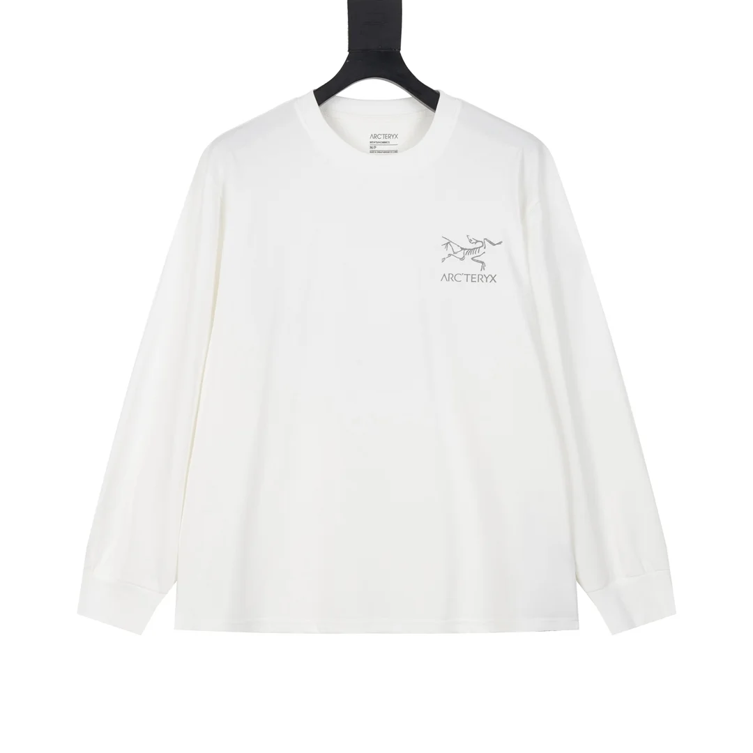 Arc'teryx White LS Reflective Print T-Shirt
