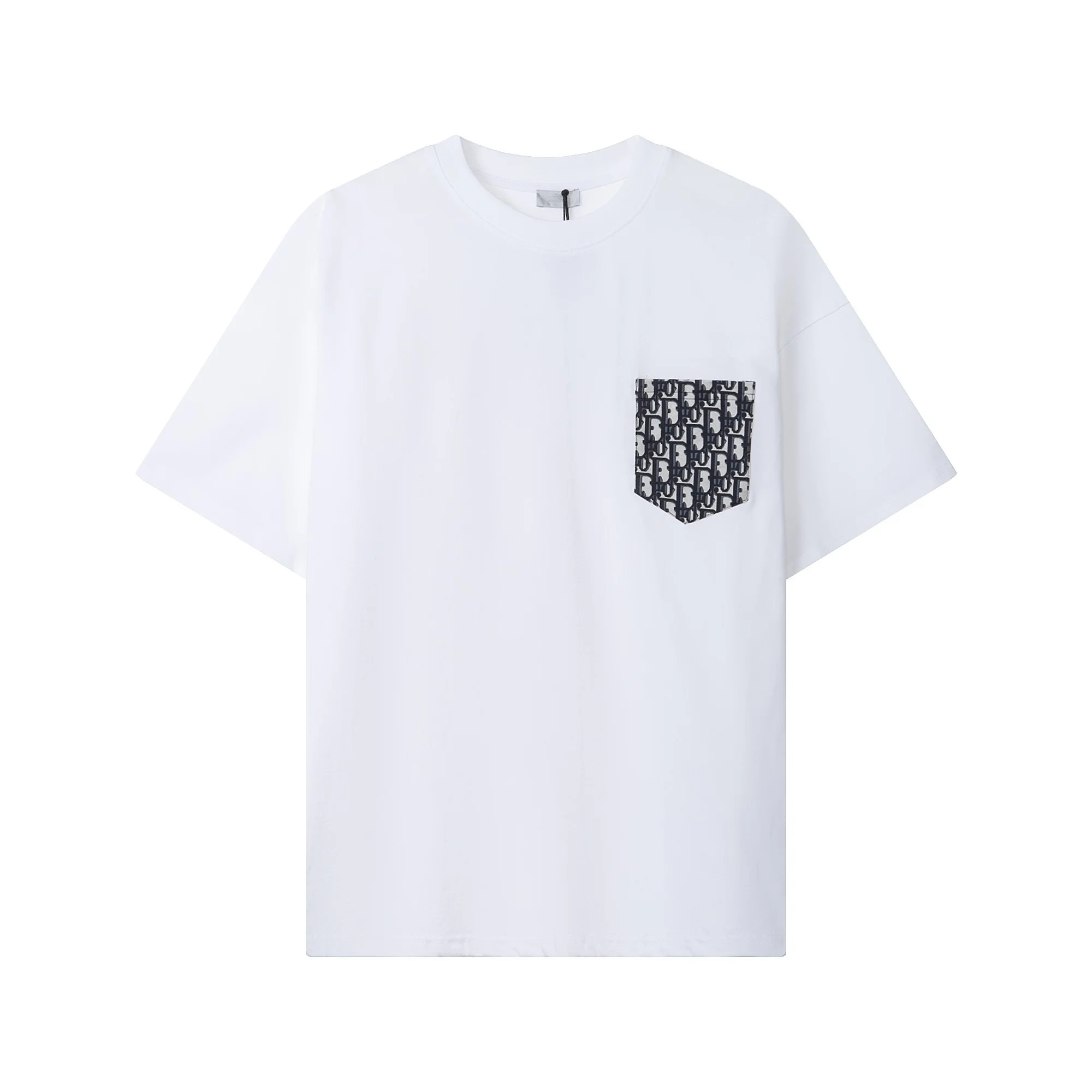Dior White Oversize T-Shirt With Logo-Embroidered Patch Pocket