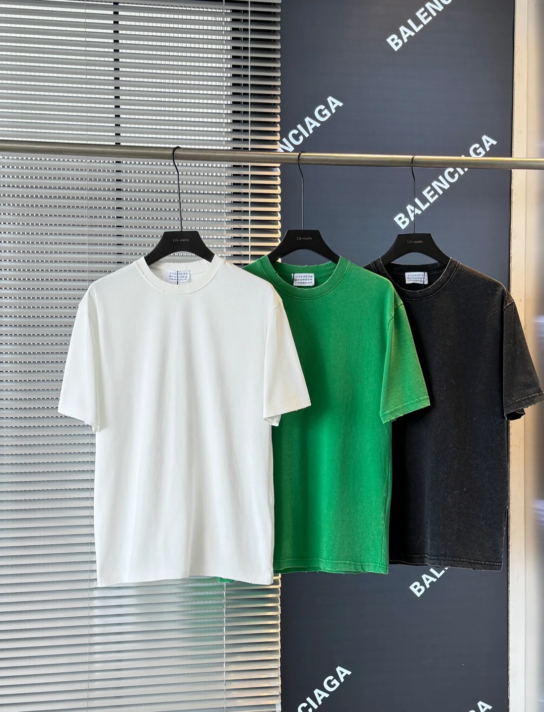 Maison Margiela 300g Black-White-Green Digital Embroidery T-Shirt