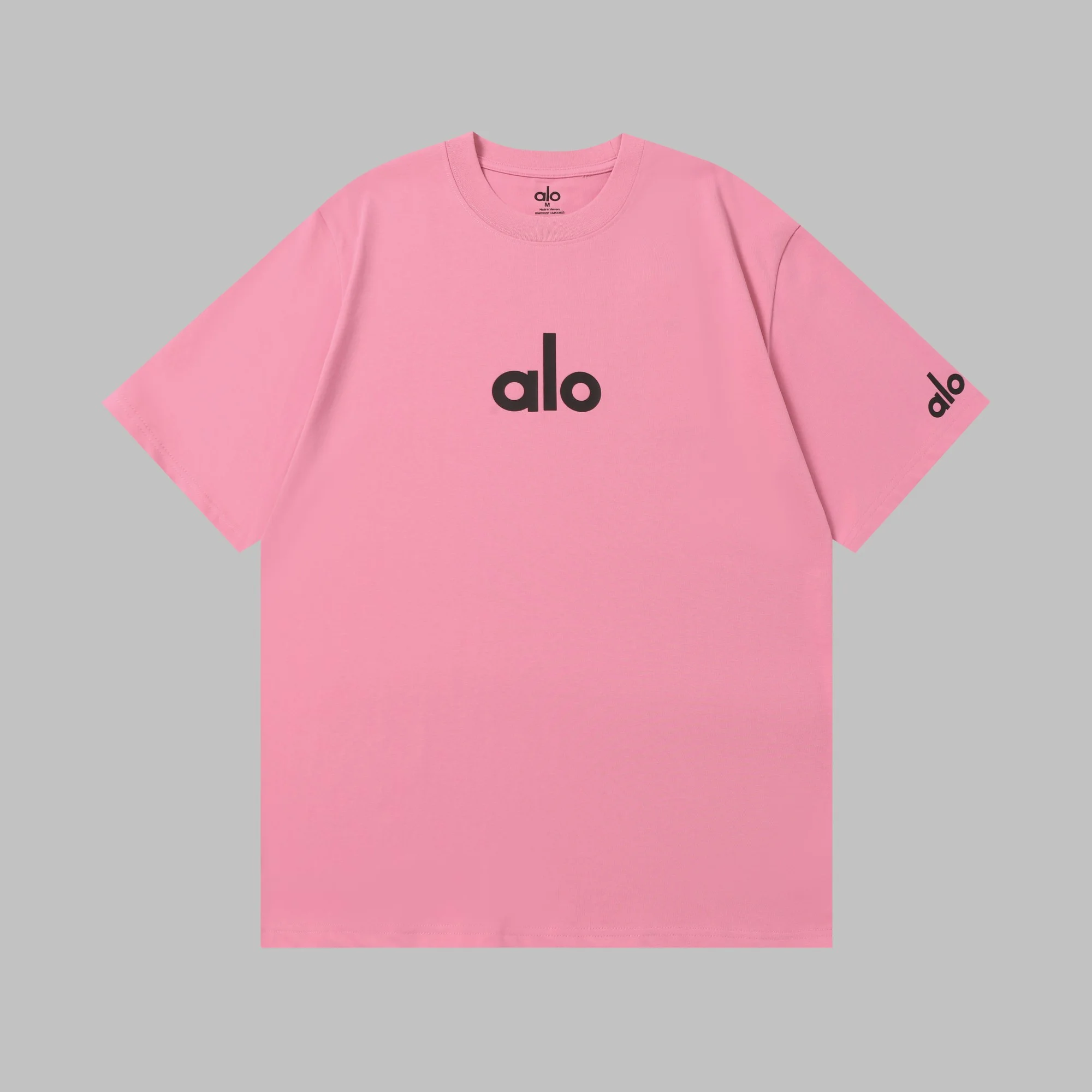 Alo Pink Logo-Printed T-Shirt