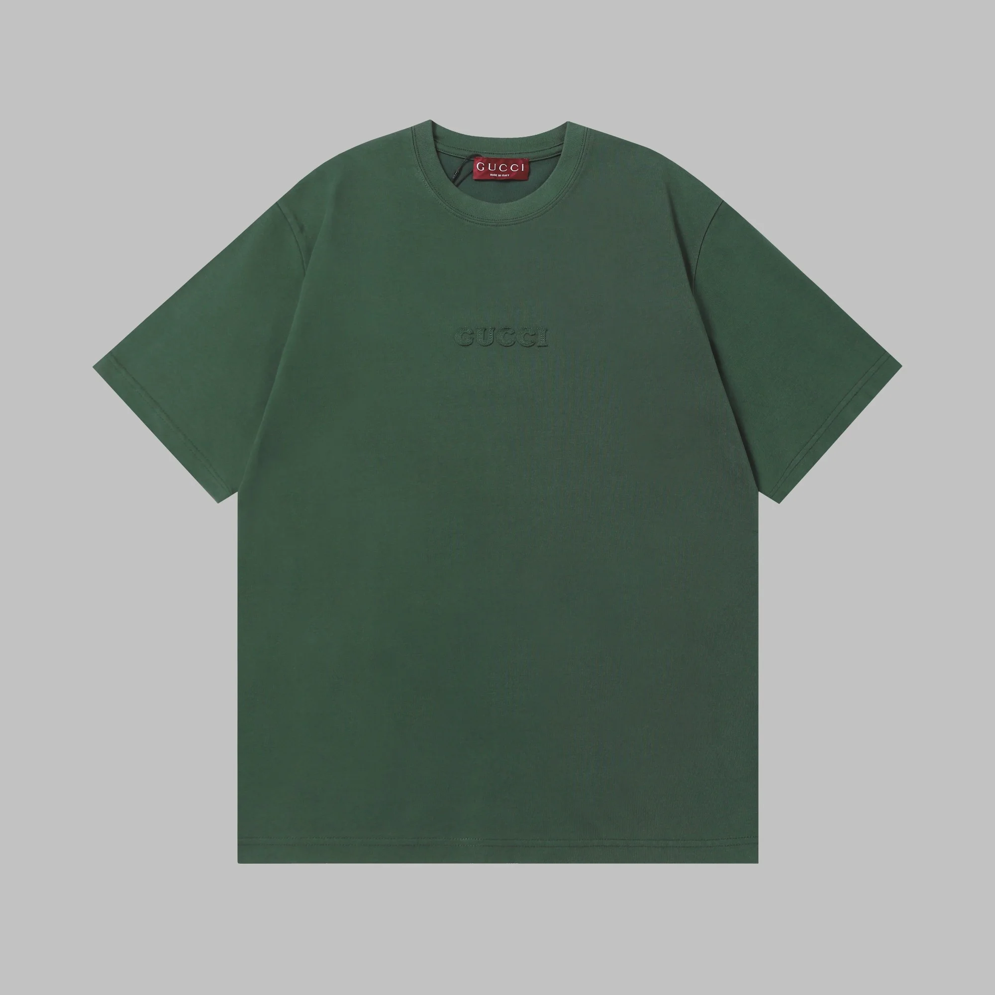 Gucci Green Embroidered Minimalist T-Shirt