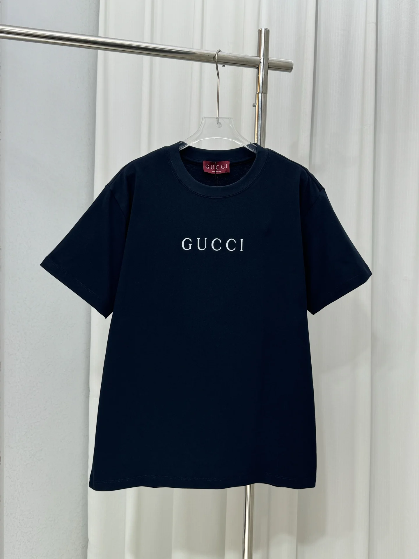 Gucci Navy Unisex Cotton SS T-Shirt With Small Logo