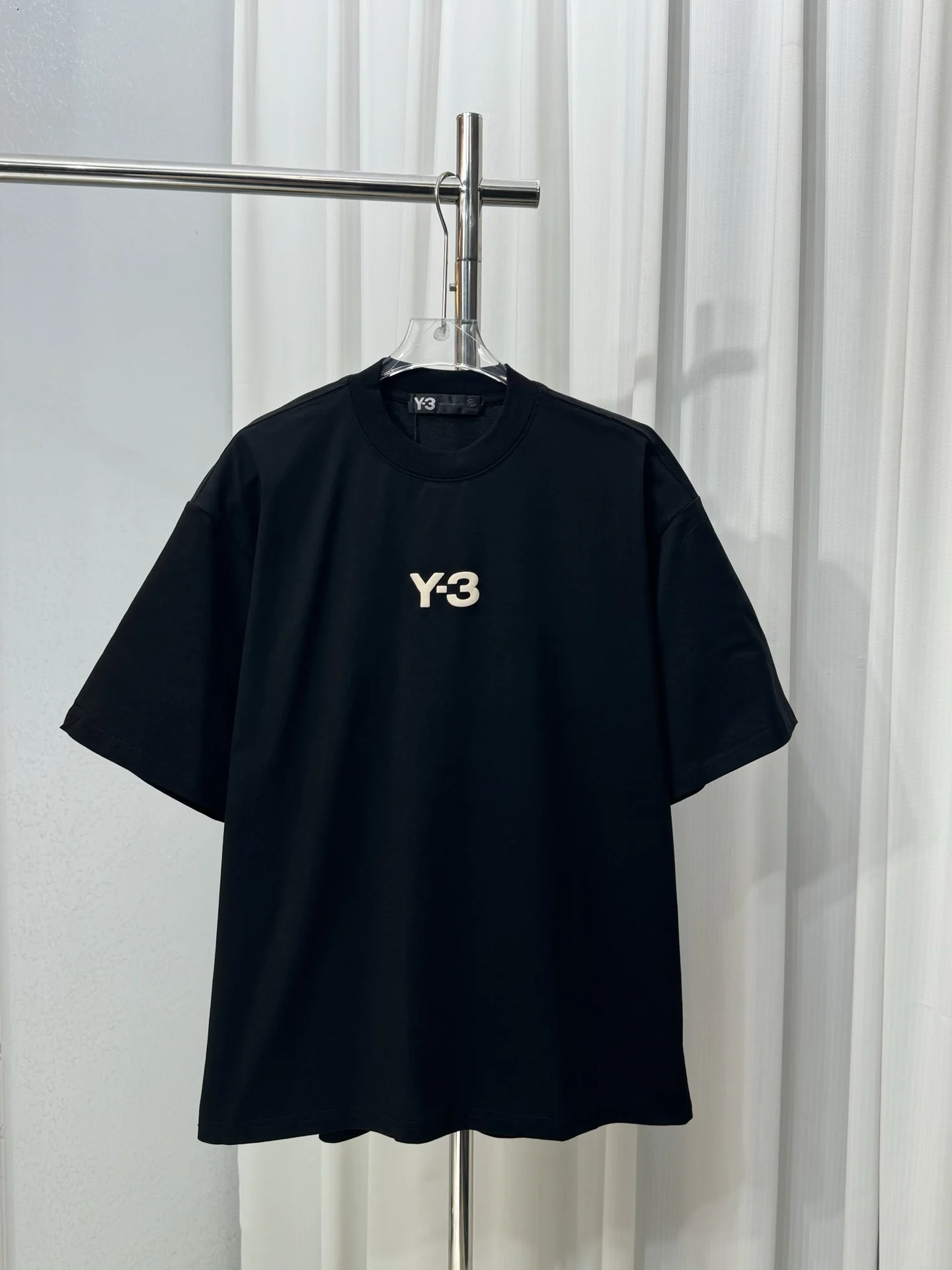Y-3 Black Logo Cotton Unisex T-Shirt