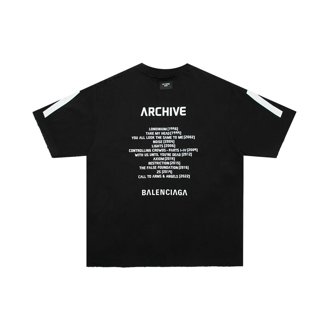 Balenciaga x Archive Washed Black Loose T-Shirt
