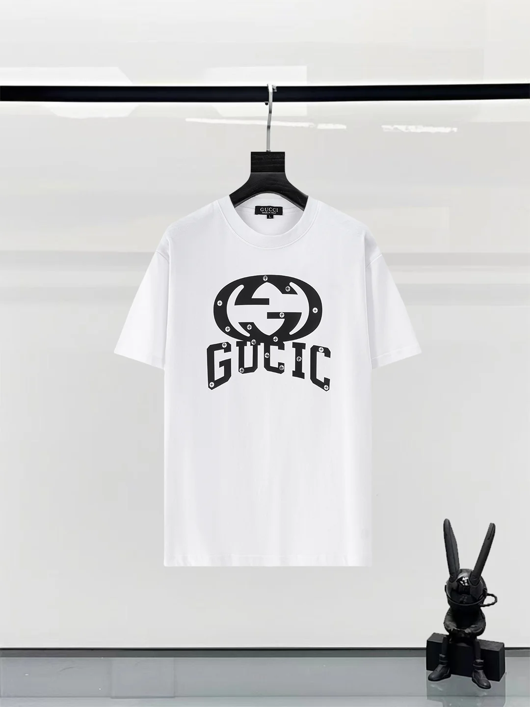 Gucci 25ss White Logo Cotton T-Shirt