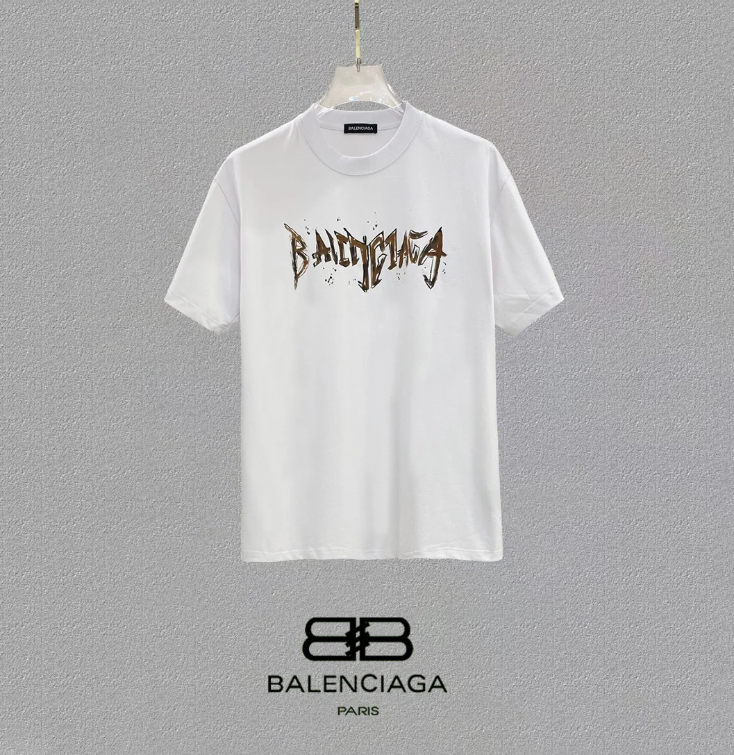 Balenciaga 25SS White Logo Printed OS T-Shirt