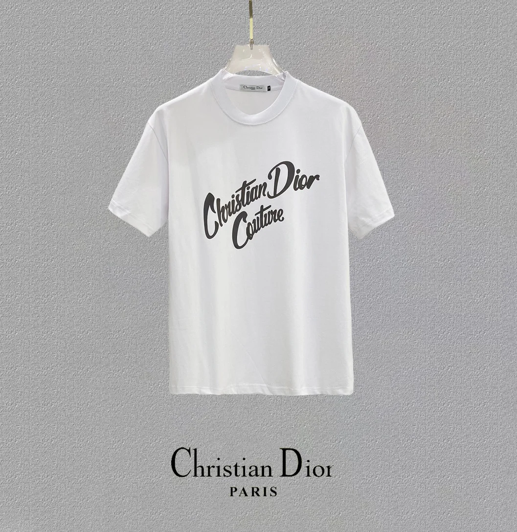 Dior 25SS White Logo Printed Crewneck T-Shirt