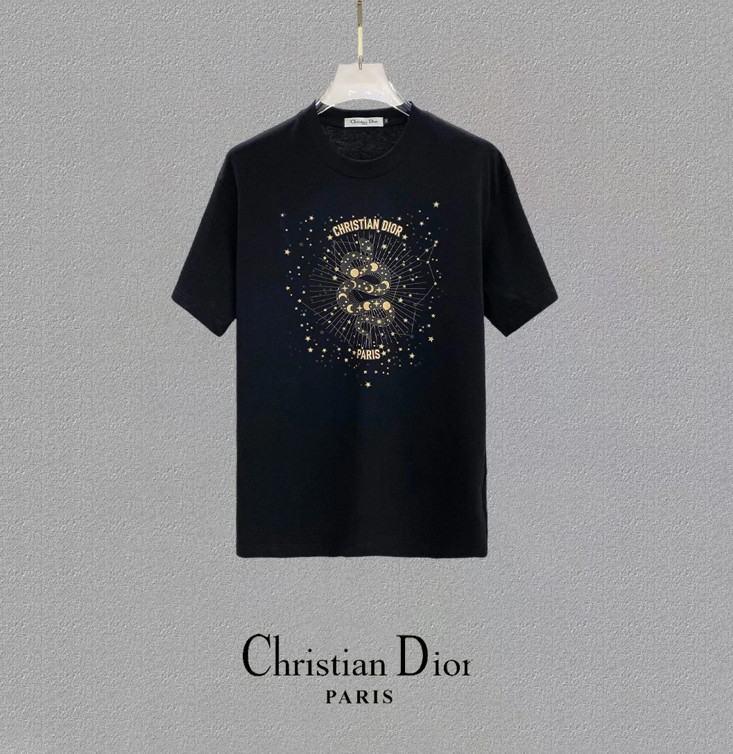 Dior 25SS Black Logo-Print OS T-Shirt