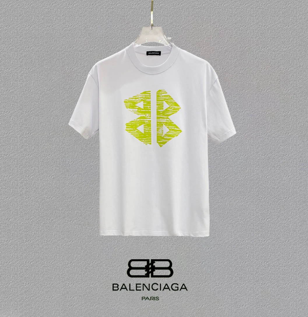 Balenciaga 25SS White Logo Print OS T-Shirt