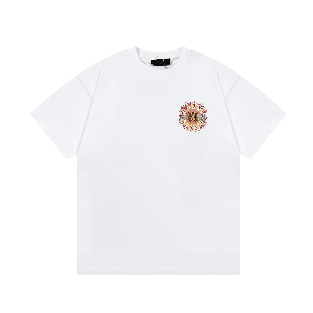 AMIRI White Sun Flame Print T-Shirt
