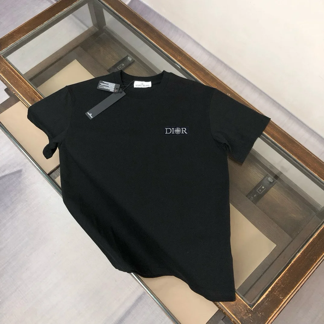 Stone Island Black Couple T-Shirt Dior Compass