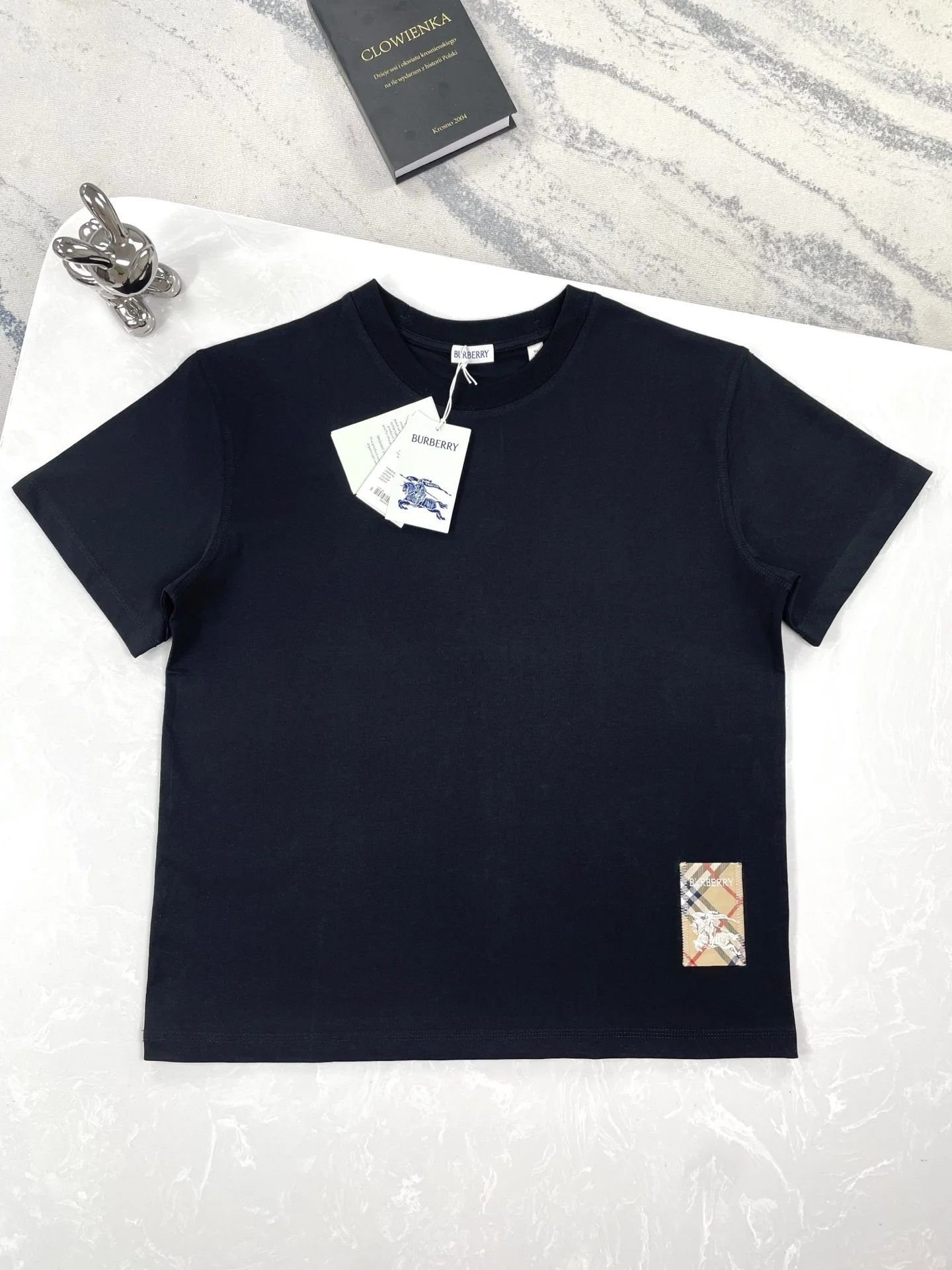 Burberry Black 25ss Knight Logo T-Shirt