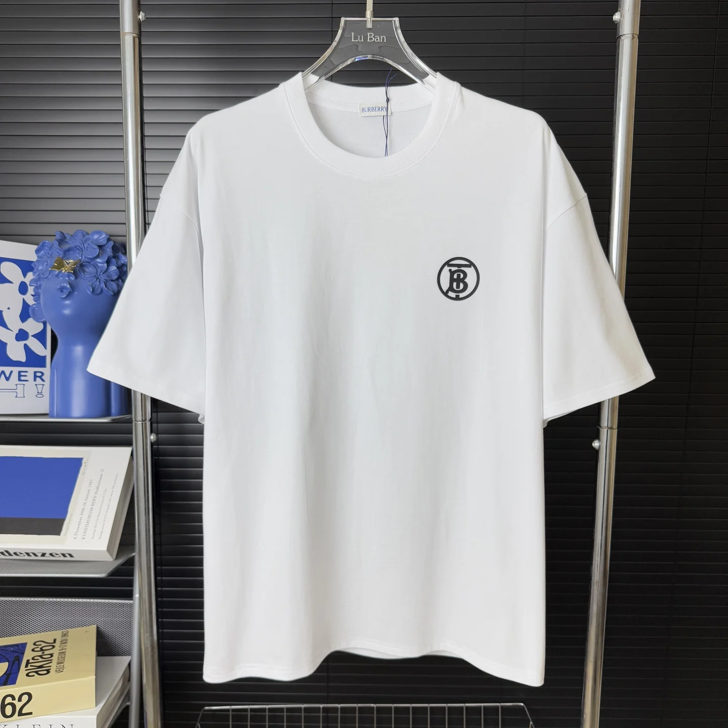 Burberry White 3D Printed Logo Crew Neck T-Shirt