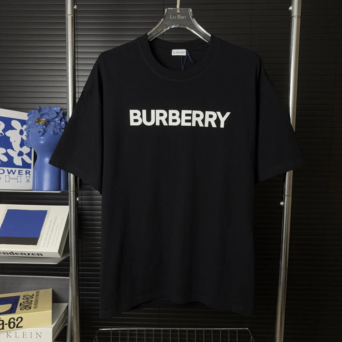 Burberry Black 3D TB Printed Logo Heavyweight Crew Neck T-Shirt