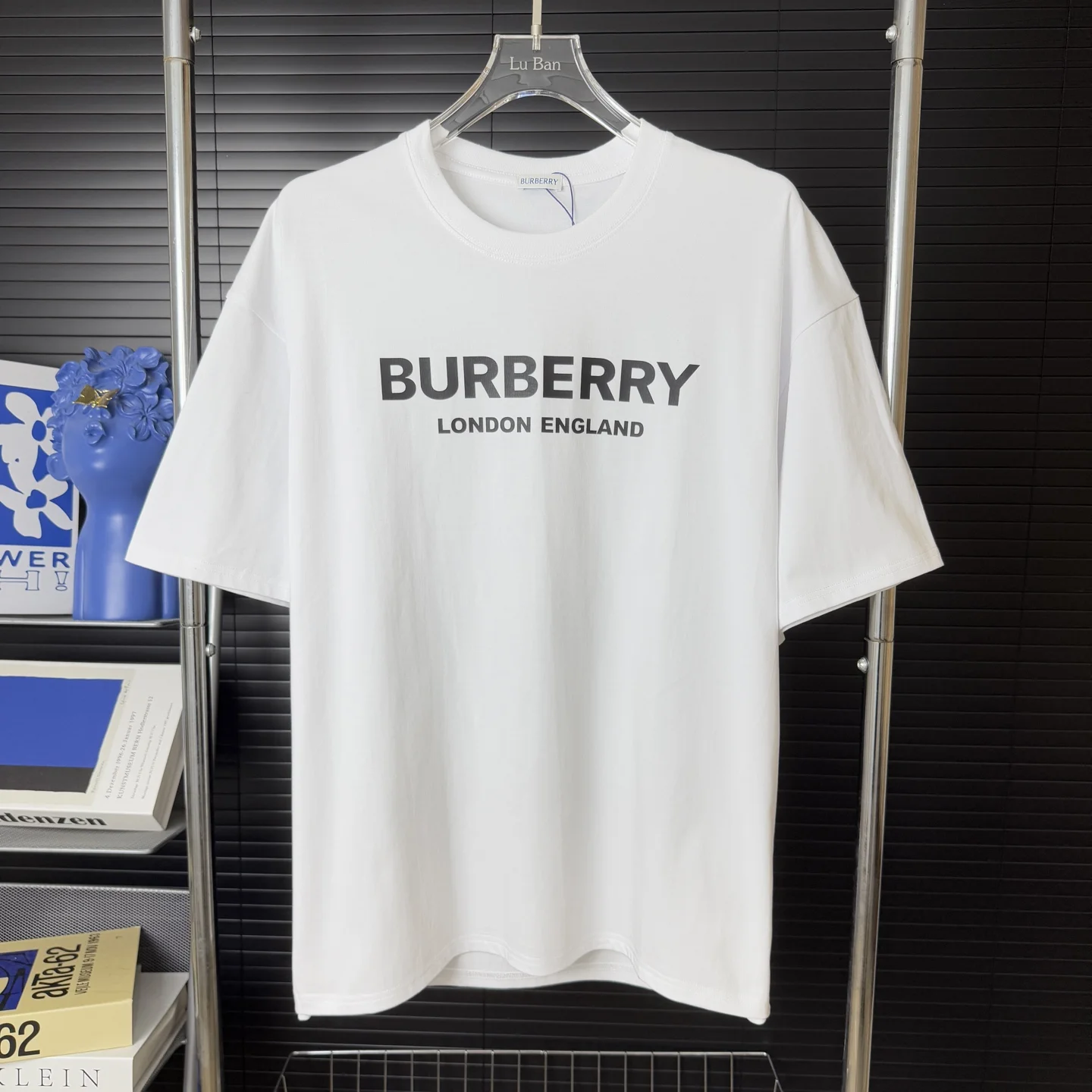 Burberry White 3D TB Printed Logo 270g Heavy-Cotton T-Shirt