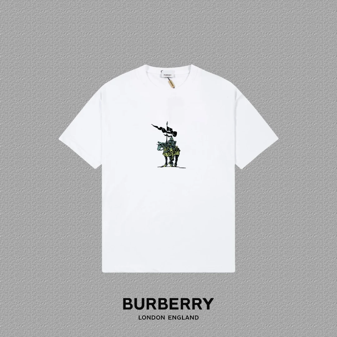 Burberry 2025FW White Knight Print T-Shirt