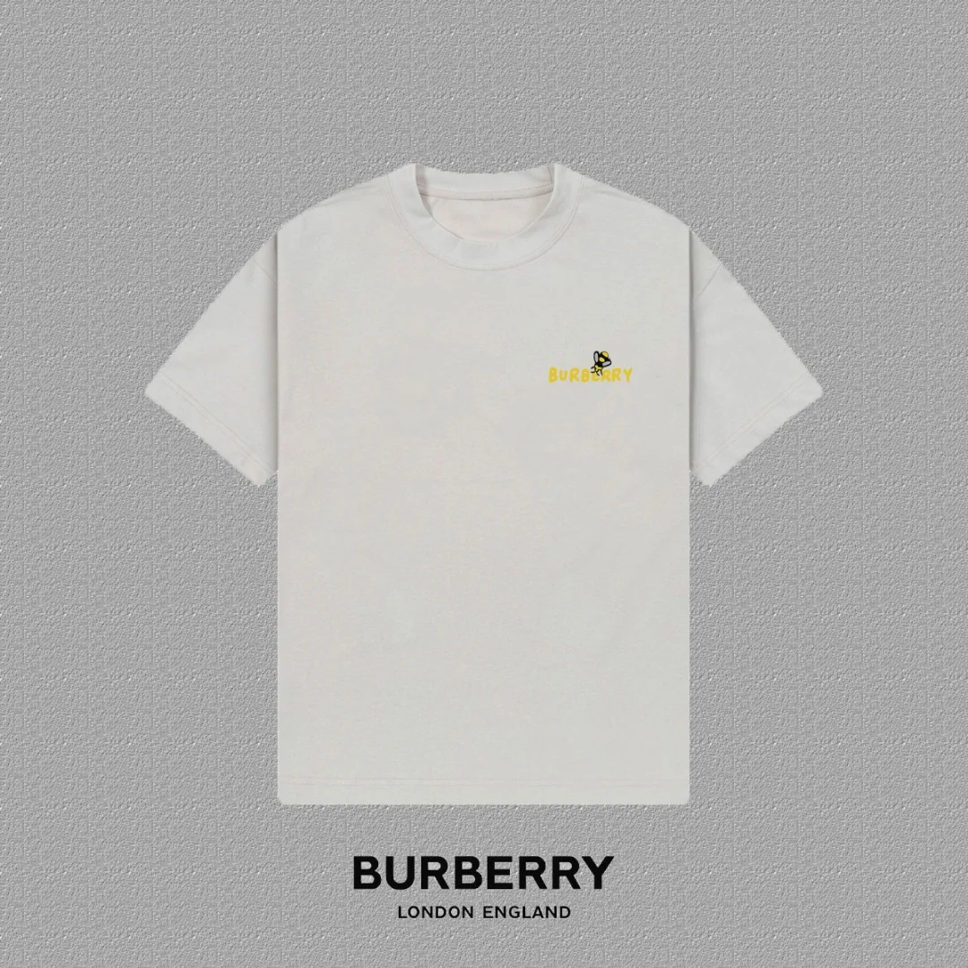 Burberry 2025FW White Logo-Print Unisex T-Shirt