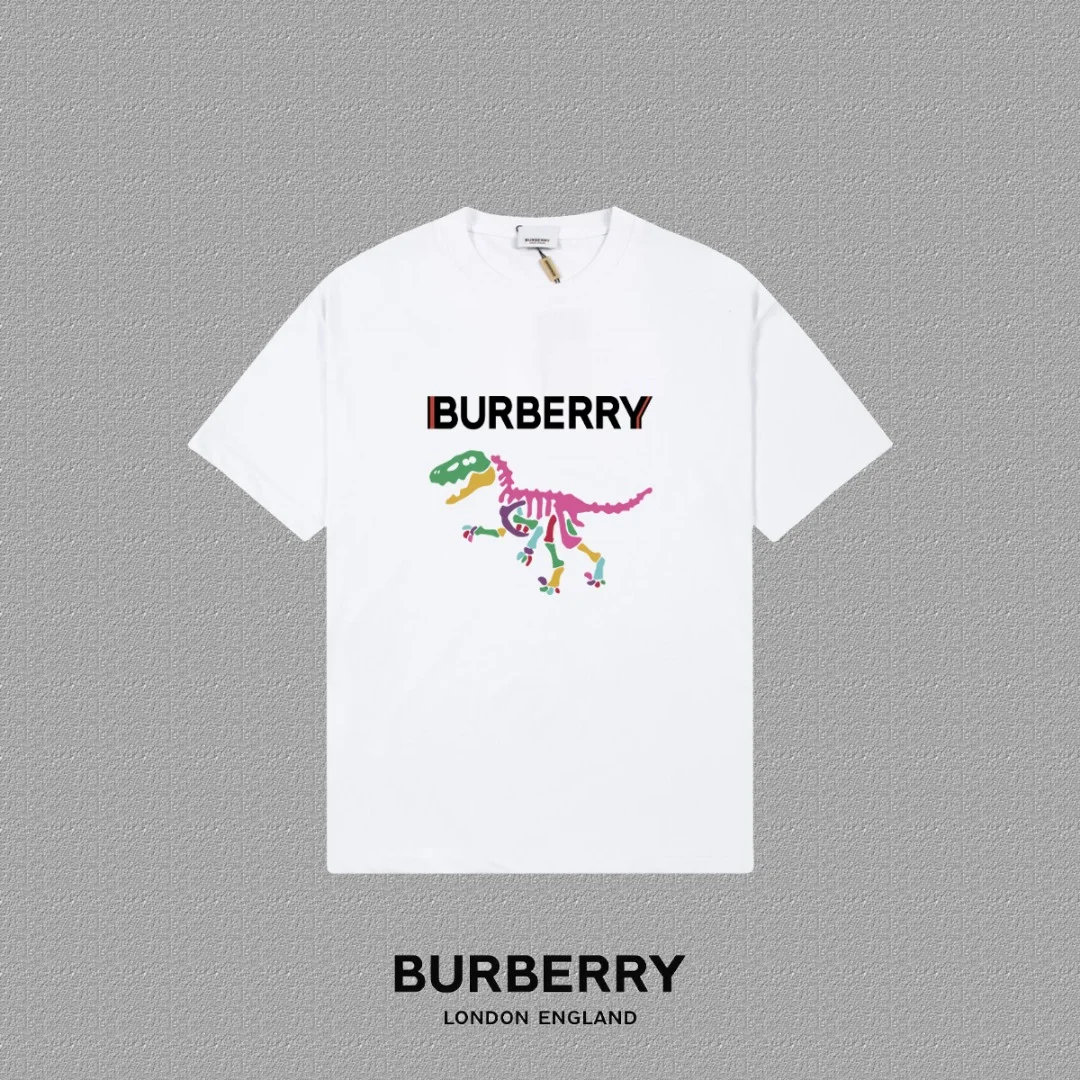 Burberry 2025FW White Thick-Plate Knight & Letter Logo T-Shirt