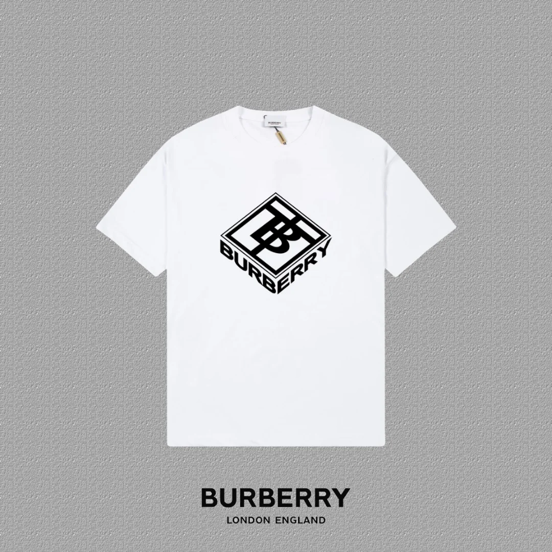 Burberry 2025FW White Letter Logo Printed T-Shirt