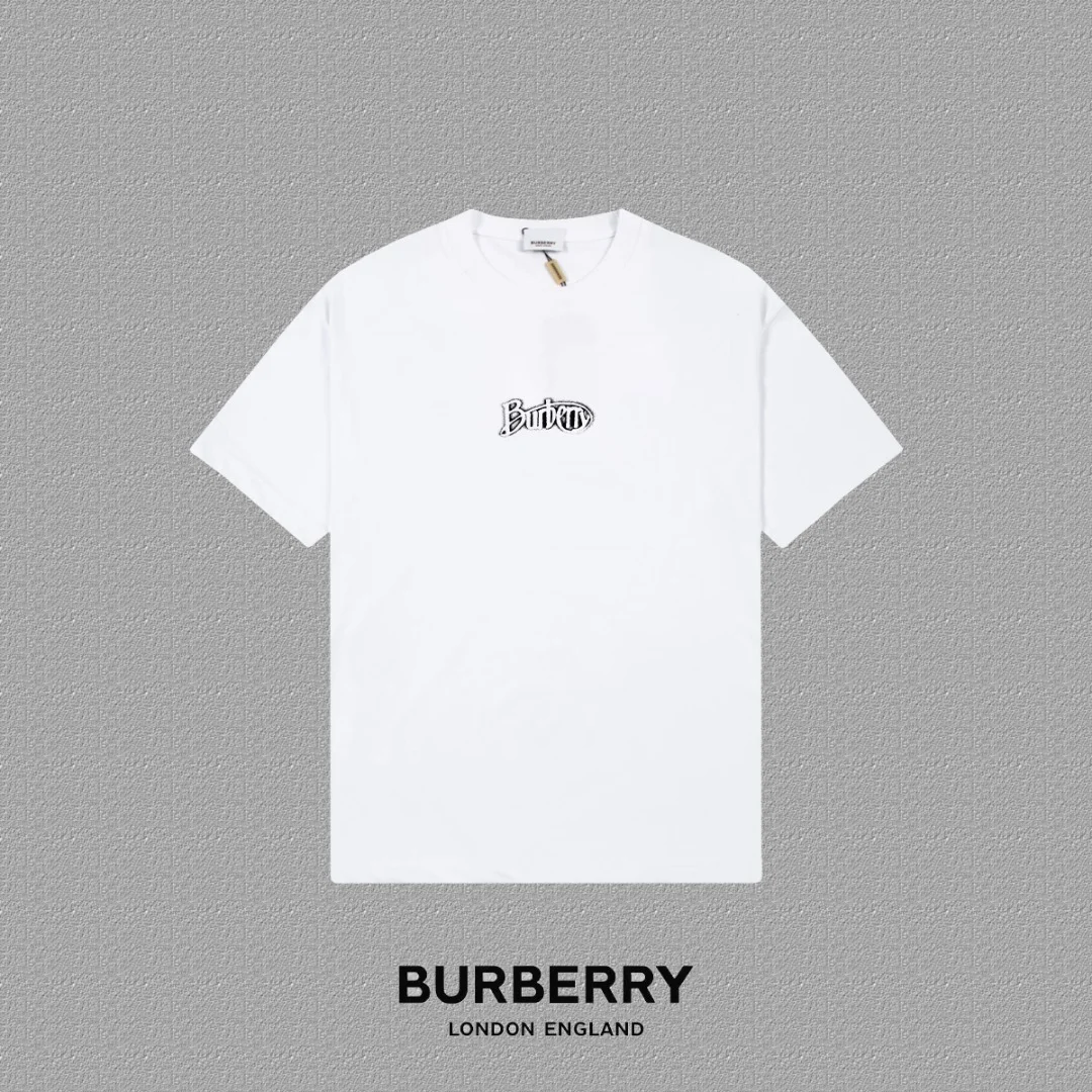 Burberry 2025FW White Teddy Bear & Letter Logo Print T-Shirt