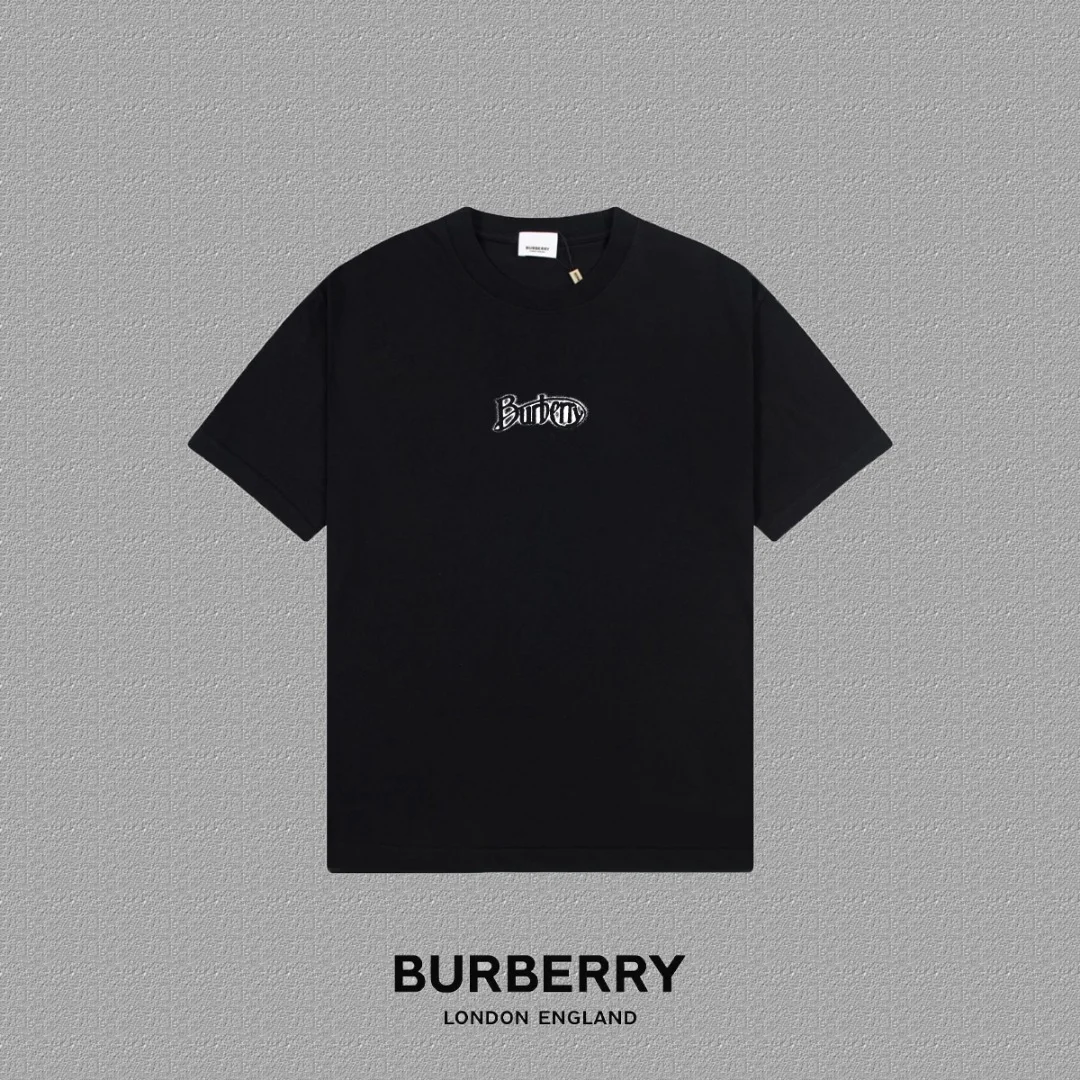 Burberry 2025FW Black Teddy Bear & Logo Print Unisex T-Shirt