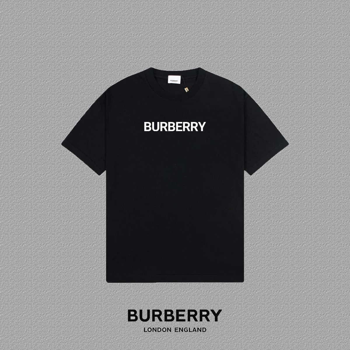 Burberry 2025FW Black Letter Logo & Mechanical Bear Print T-Shirt