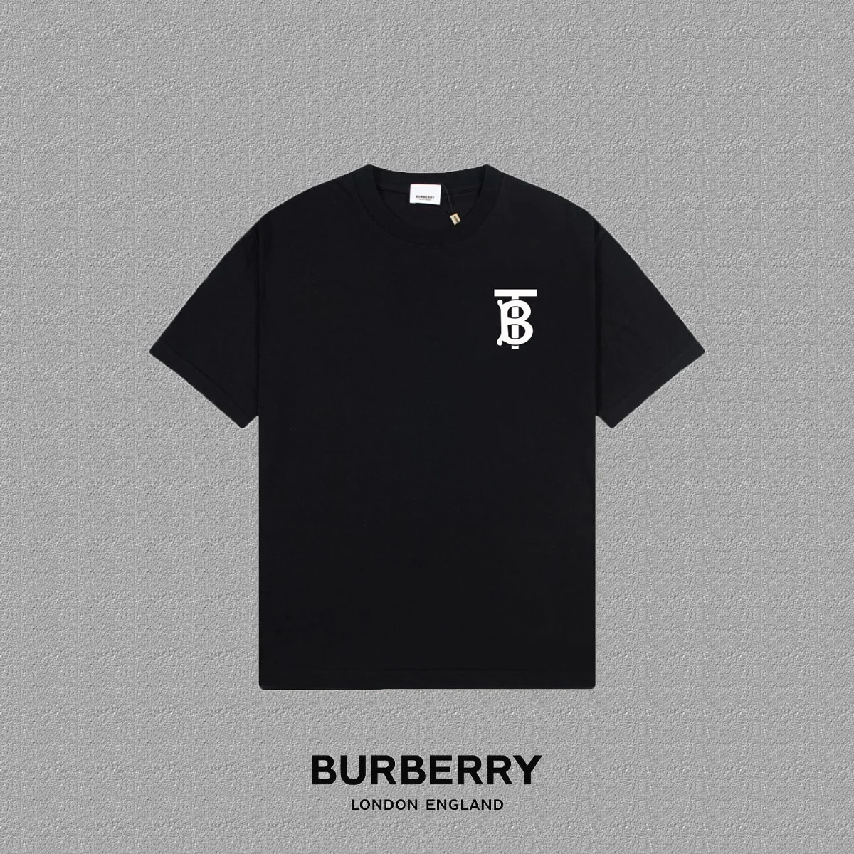 Burberry 2025FW Black Letter LOGO Print Heavy-Fabric T-Shirt