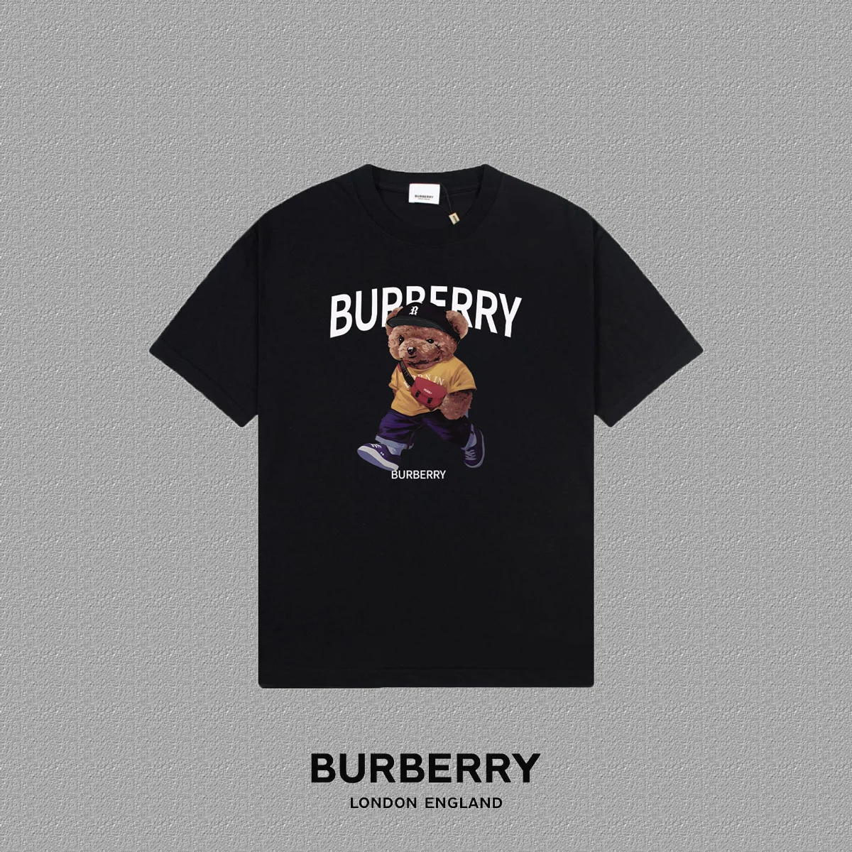 Burberry 2025FW Black Letter Logo Print T-Shirt