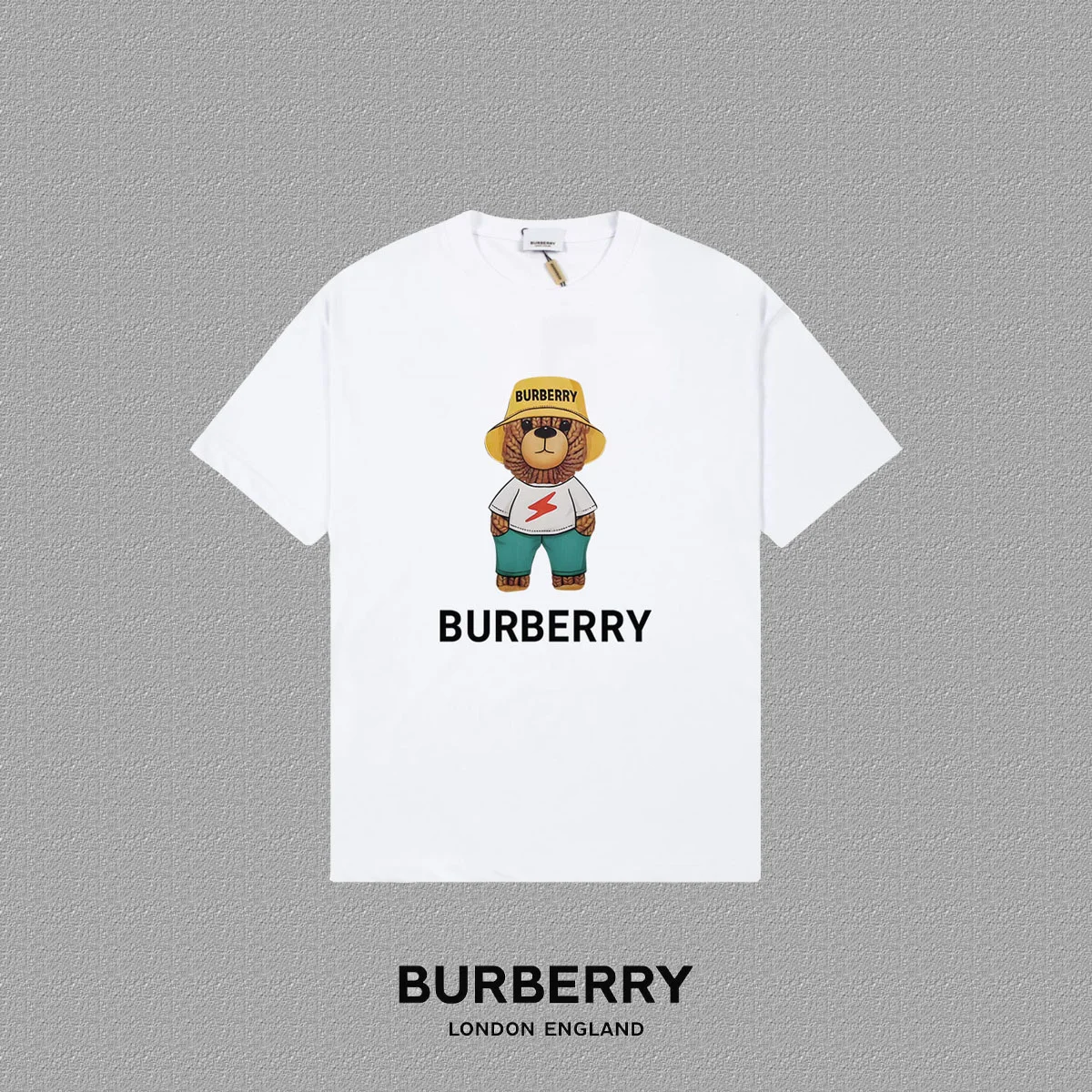 Burberry 2025FW White Letter LOGO Print T-Shirt