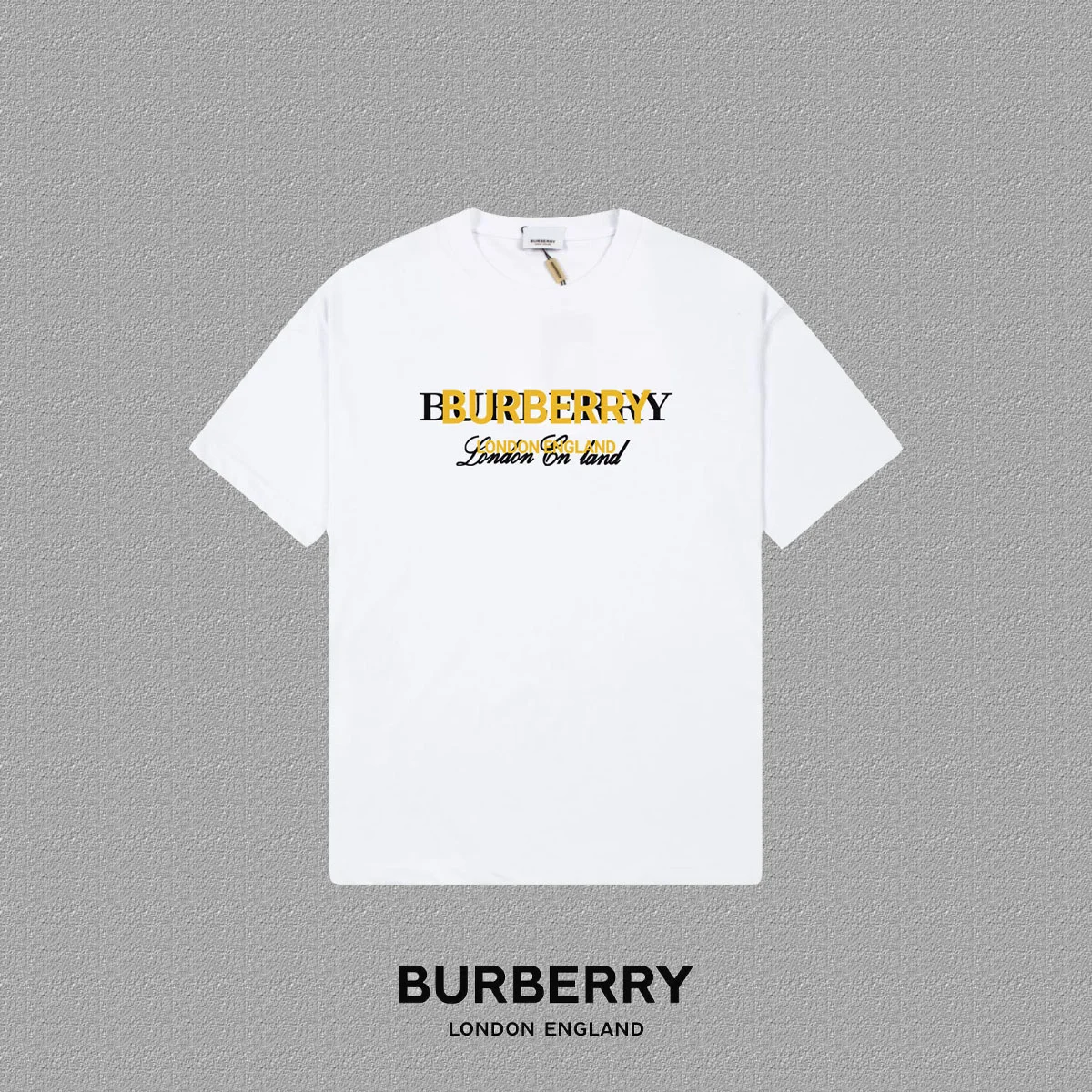 Burberry 2025FW White Knight & Logo Print Heavy-Fabric T-Shirt