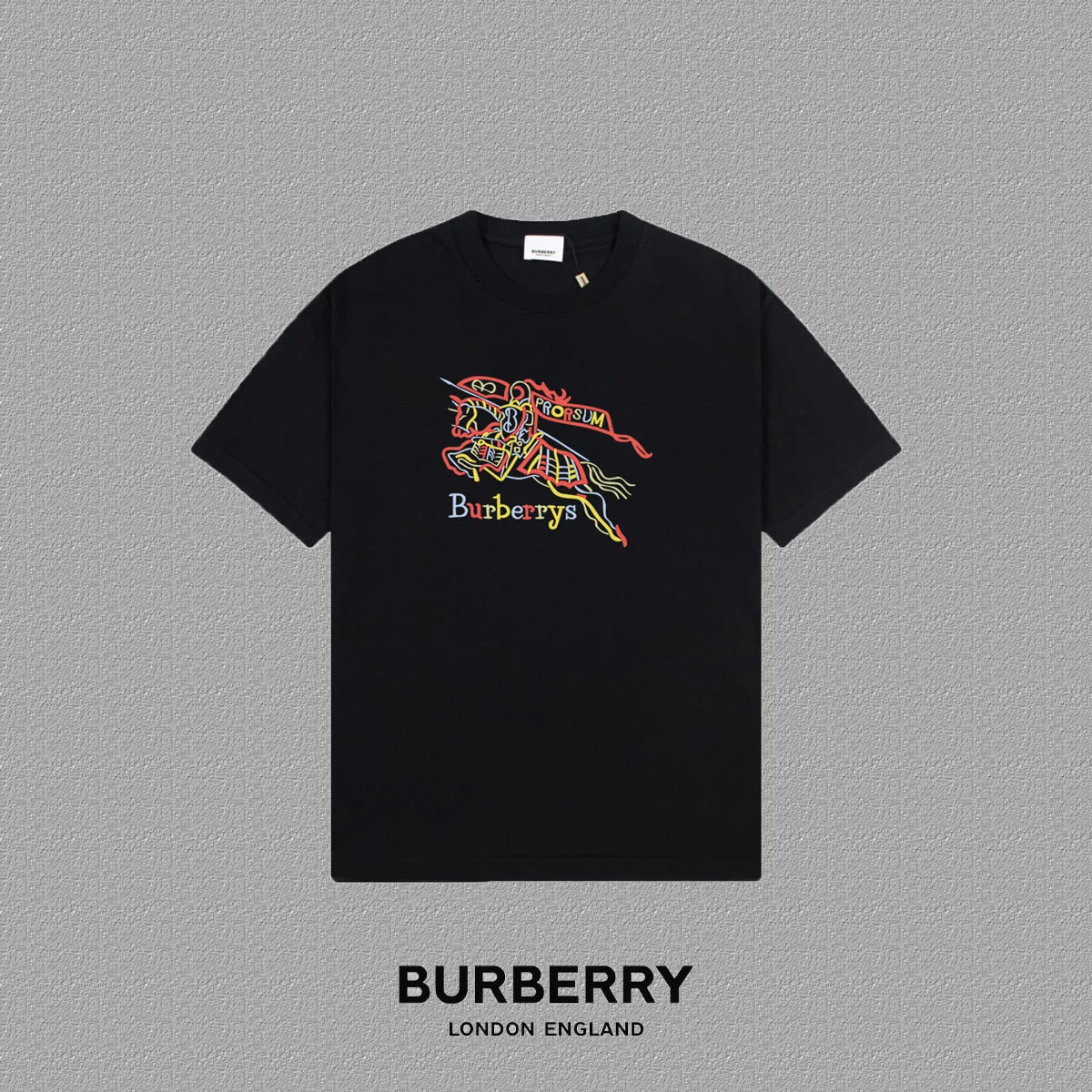 Burberry 2025FW Black Letter Logo Print T-Shirt