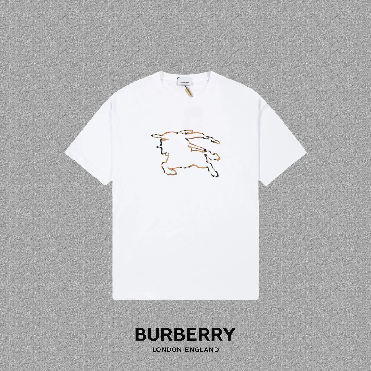 Burberry 2025FW White Letter LOGO Print T-Shirt