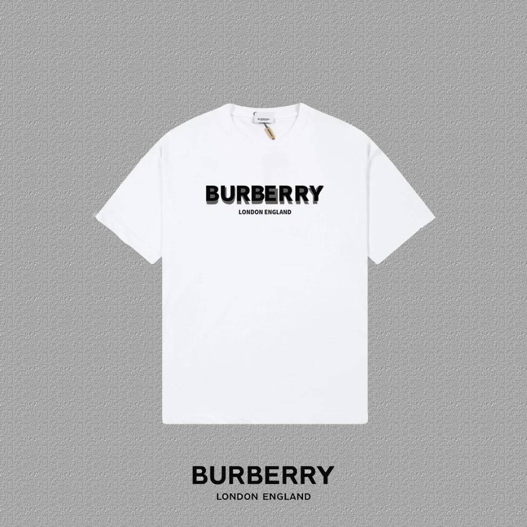 Burberry 2025FW White Letter LOGO & Cartoon Print T-Shirt