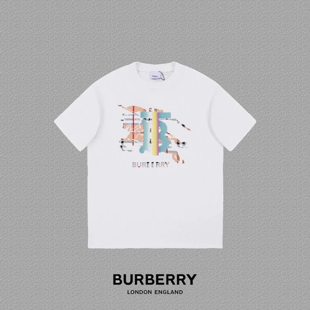 Burberry 2025FW White Logo Print Unisex T-Shirt